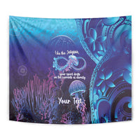 Polynesia Jellyfish Memorial Personalised Tapestry Infinity Jellies Polynesian Pattern LT14 - Polynesian Pride
