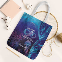 Polynesia Jellyfish Memorial Personalised Tote Bag Infinity Jellies Polynesian Pattern LT14 White Strap One Size Purple - Polynesian Pride