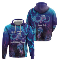 Polynesia Jellyfish Memorial Personalised Zip Hoodie Infinity Jellies Polynesian Pattern LT14 - Polynesian Pride