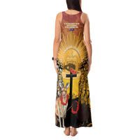 Australia And New Zealand ANZAC Tank Maxi Dress Aussie Kangaroo With Aotearoa Kiwi Lest We Forget LT14 - Polynesian Pride
