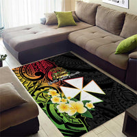 Wallis and Futuna Victory Day Area Rug Liberty Equality Fraternity Polynesian Plumeria LT14 - Polynesian Pride