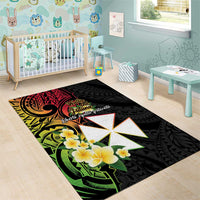 Wallis and Futuna Victory Day Area Rug Liberty Equality Fraternity Polynesian Plumeria LT14 - Polynesian Pride