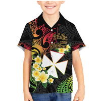 Wallis and Futuna Victory Day Family Matching Mermaid Dress and Hawaiian Shirt Liberty Equality Fraternity Polynesian Plumeria