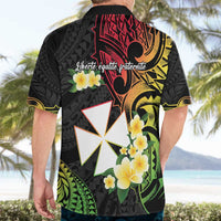 Wallis and Futuna Victory Day Hawaiian Shirt Liberty Equality Fraternity Polynesian Plumeria
