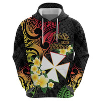 Wallis and Futuna Victory Day Hoodie Liberty Equality Fraternity Polynesian Plumeria