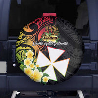 Wallis and Futuna Victory Day Spare Tire Cover Liberty Equality Fraternity Polynesian Plumeria