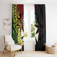 Wallis and Futuna Victory Day Window Curtain Liberty Equality Fraternity Polynesian Plumeria