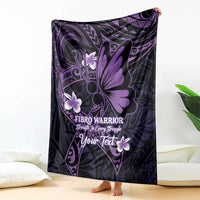 Personalised Fibromyalgia Awareness Month Blanket Fibro Warrior Strength In Every Struggle LT14 - Polynesian Pride
