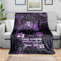 Personalised Fibromyalgia Awareness Month Blanket Fibro Warrior Strength In Every Struggle LT14 - Polynesian Pride