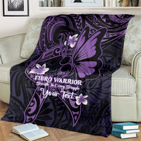 Personalised Fibromyalgia Awareness Month Blanket Fibro Warrior Strength In Every Struggle LT14 - Polynesian Pride