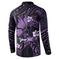 Personalised Fibromyalgia Awareness Month Button Sweatshirt Fibro Warrior Strength In Every Struggle LT14 - Polynesian Pride