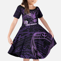 Personalised Fibromyalgia Awareness Month Family Matching Short Sleeve Bodycon Dress and Hawaiian Shirt Fibro Warrior Strength In Every Struggle