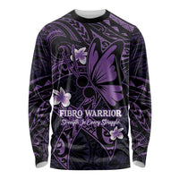 Personalised Fibromyalgia Awareness Month Long Sleeve Shirt Fibro Warrior Strength In Every Struggle LT14 Unisex Purple - Polynesian Pride