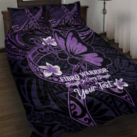 Personalised Fibromyalgia Awareness Month Quilt Bed Set Fibro Warrior Strength In Every Struggle LT14 Purple - Polynesian Pride