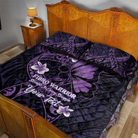 Personalised Fibromyalgia Awareness Month Quilt Bed Set Fibro Warrior Strength In Every Struggle LT14 - Polynesian Pride