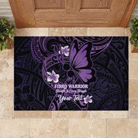 Personalised Fibromyalgia Awareness Month Rubber Doormat Fibro Warrior Strength In Every Struggle LT14 Purple - Polynesian Pride