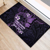 Personalised Fibromyalgia Awareness Month Rubber Doormat Fibro Warrior Strength In Every Struggle LT14 - Polynesian Pride