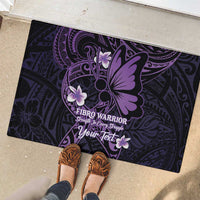 Personalised Fibromyalgia Awareness Month Rubber Doormat Fibro Warrior Strength In Every Struggle LT14 - Polynesian Pride