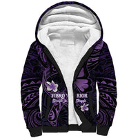 Personalised Fibromyalgia Awareness Month Sherpa Hoodie Fibro Warrior Strength In Every Struggle LT14 Unisex Purple - Polynesian Pride