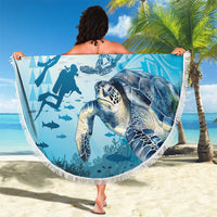 Personalized Snorkeling Hawaii Beach Blanket Ocean Lover Hawaiian Kakau Honu Turtle LT14 - Polynesian Pride
