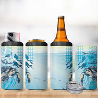Personalized Snorkeling Hawaii 4 in 1 Can Cooler Tumbler Ocean Lover Hawaiian Kakau Honu Turtle