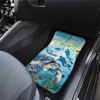 Personalized Snorkeling Hawaii Car Mats Ocean Lover Hawaiian Kakau Honu Turtle