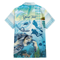 Personalized Snorkeling Hawaii Family Matching Long Sleeve Bodycon Dress and Hawaiian Shirt Ocean Lover Hawaiian Kakau Honu Turtle