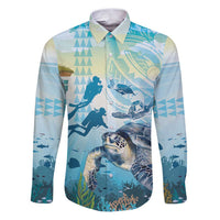 Personalized Snorkeling Hawaii Family Matching Puletasi and Hawaiian Shirt Ocean Lover Hawaiian Kakau Honu Turtle