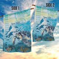 Personalized Snorkeling Hawaii Garden Flag Ocean Lover Hawaiian Kakau Honu Turtle LT14 - Polynesian Pride