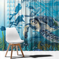 Personalized Snorkeling Hawaii Window Curtain Ocean Lover Hawaiian Kakau Honu Turtle LT14 - Polynesian Pride