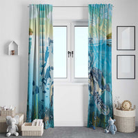 Personalized Snorkeling Hawaii Window Curtain Ocean Lover Hawaiian Kakau Honu Turtle LT14 - Polynesian Pride