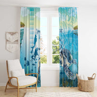 Personalized Snorkeling Hawaii Window Curtain Ocean Lover Hawaiian Kakau Honu Turtle LT14 - Polynesian Pride