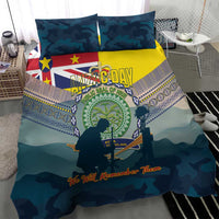 Niue ANZAC Day Bedding Set We Will Remember Them Camouflage Style
