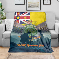 Niue ANZAC Day Blanket We Will Remember Them Camouflage Style LT14 - Polynesian Pride