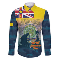 Niue ANZAC Day Family Matching Puletasi and Hawaiian Shirt We Will Remember Them Camouflage Style