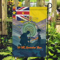 Niue ANZAC Day Garden Flag We Will Remember Them Camouflage Style LT14 Garden Flag Yellow - Polynesian Pride