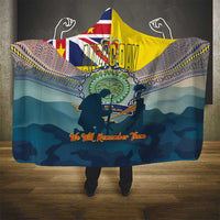 Niue ANZAC Day Hooded Blanket We Will Remember Them Camouflage Style LT14 - Polynesian Pride