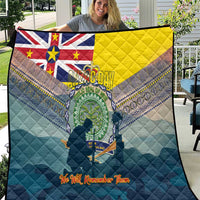 Niue ANZAC Day Quilt We Will Remember Them Camouflage Style