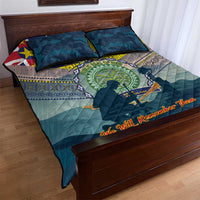 Niue ANZAC Day Quilt Bed Set We Will Remember Them Camouflage Style LT14 - Polynesian Pride