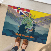 Niue ANZAC Day Rubber Doormat We Will Remember Them Camouflage Style LT14 - Polynesian Pride
