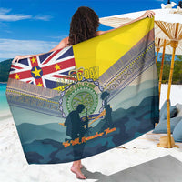 Niue ANZAC Day Sarong We Will Remember Them Camouflage Style
