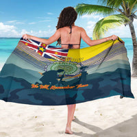Niue ANZAC Day Sarong We Will Remember Them Camouflage Style