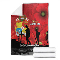 Tonga ANZAC Day Blanket Ngatu Pattern We Will Remember Them LT14 - Polynesian Pride