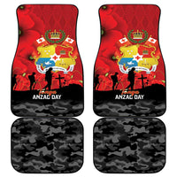Tonga ANZAC Day Car Mats Ngatu Pattern We Will Remember Them LT14 - Polynesian Pride