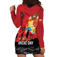 Tonga ANZAC Day Hoodie Dress Ngatu Pattern We Will Remember Them