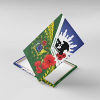 Cook Islands ANZAC Day Canvas Wall Art Last Post Lest We Forget LT14 With Frame Green - Polynesian Pride