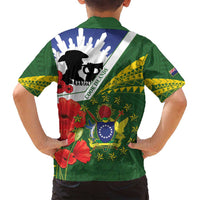 Cook Islands ANZAC Day Family Matching Long Sleeve Bodycon Dress and Hawaiian Shirt Last Post Lest We Forget