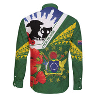 Cook Islands ANZAC Day Family Matching Off Shoulder Short Dress and Hawaiian Shirt Last Post Lest We Forget