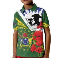 Cook Islands ANZAC Day Kid Polo Shirt Last Post Lest We Forget