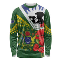 Cook Islands ANZAC Day Long Sleeve Shirt Last Post Lest We Forget LT14 Unisex Green - Polynesian Pride